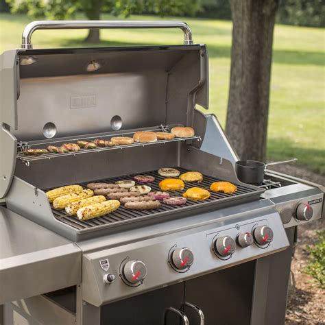 Weber Genesis II E-435 Natural Gas Grill with Sear Burner & Side Burner ...