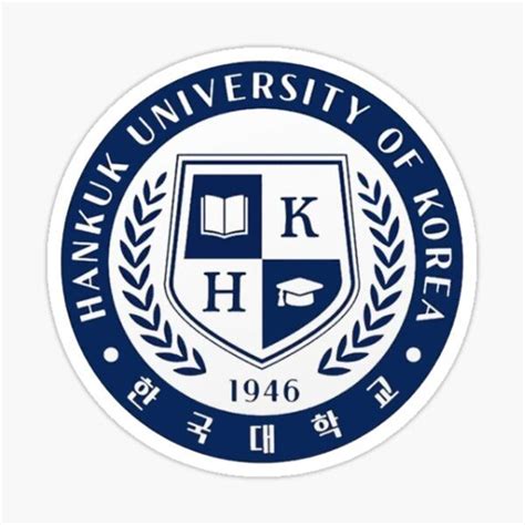 the university of korea seal is shown in blue and white with an emblem ...