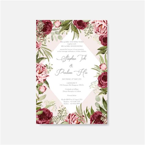 Botanical & Floral Wedding Invitations - Paperose Wedding