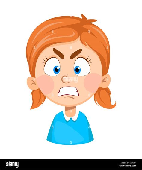 Angry Little Girl Clipart