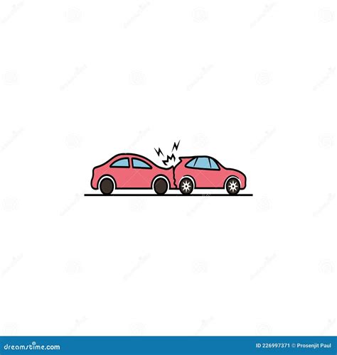 Car and Car Accident Icon Vector Stock Vector - Illustration of danger, flood: 226997371