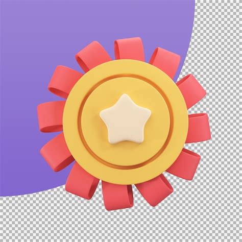 Premium PSD | Gold medal with a star in the middle awards for victories in sporting events 3d ...