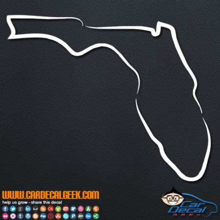 Florida State Outline Vinyl Car Decal Sticker Graphic