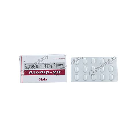 Atorlip 20 MG Tablet (15) - Uses, Side Effects, Dosage, Composition ...