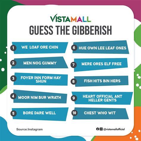 Can you guess the Gibberish? 🤓 Let... - Vista Mall Las Piñas