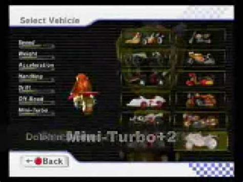 mario kart wii - all characters, bikes, cars - characters stats - YouTube