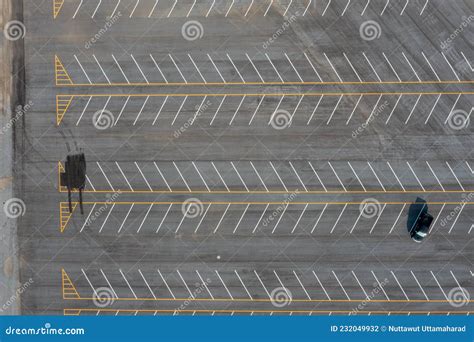 Aerial View of an Empty Parking Lot Stock Photo - Image of outdoor ...