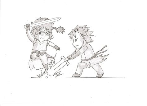 Sword Fight Drawing at GetDrawings | Free download