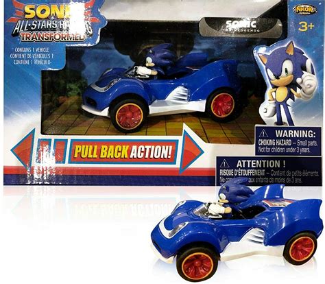 Sonic The Hedgehog Racing Pull Back Race Action Car Figure Gift Toy Kids - Walmart.com