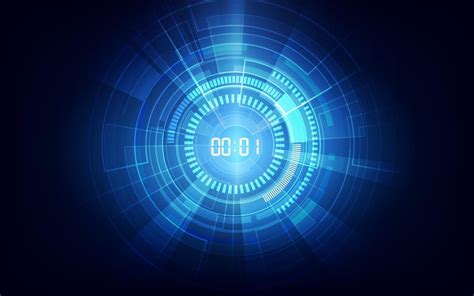 Abstract Futuristic Technology Background with Digital number timer concept and countdown vector ...