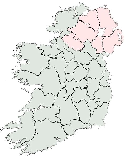 Image result for blank irish map of counties | Ireland landscape ...