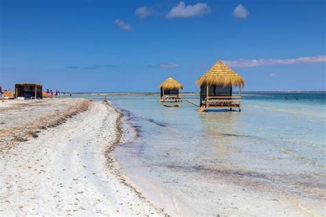 Premium Photo | Beach cabanas in zarzis southern tunisia