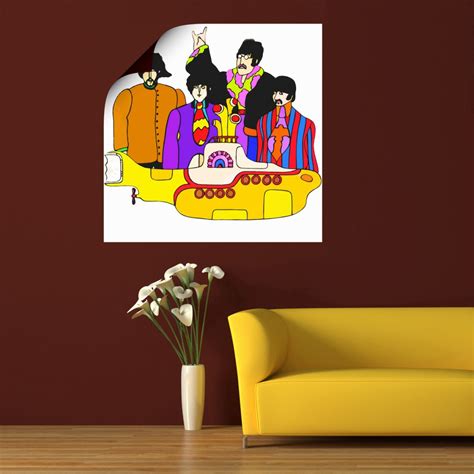 BEATLES YELLOW SUBMARINE CHARACTERS SELF ADHESIVE CANVAS VECTOR POSTER SC654