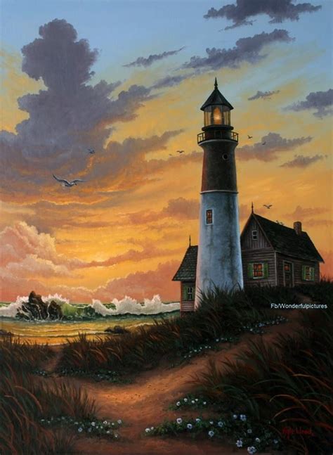 201 best images about "Lighthouse Paintings" on Pinterest | Watercolors ...