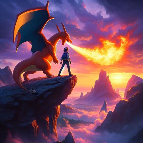 Ash and Charizard by robv187 on DeviantArt