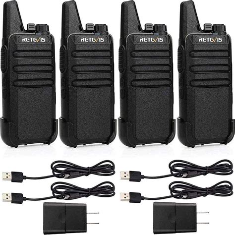 Retevis RT22 Two Way Radio Long Range Rechargeable (4 Pack)