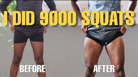 Legs Before And After Squats