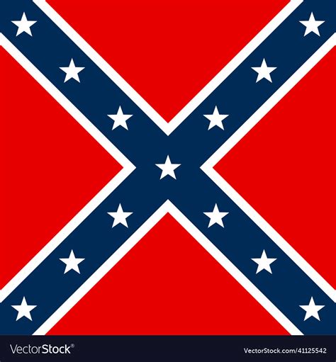 Square flag of the confederate states america Vector Image