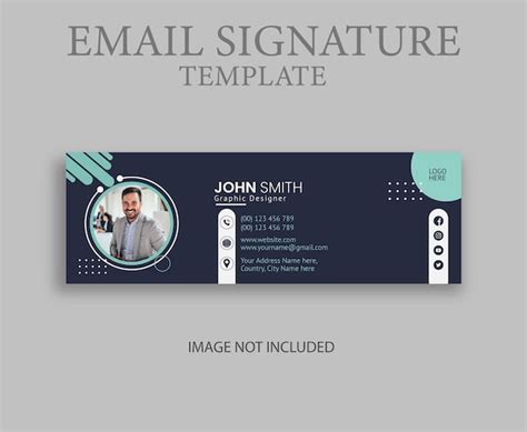 Premium Vector | Professional and creative email signature or email footer design template