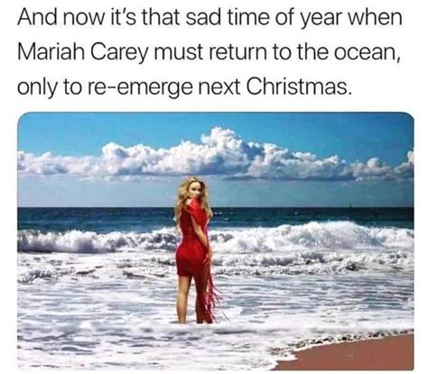 Mariah Carey re-emerging to Ocean, Until next Christmas | Mariah Carey Defrosting | Know Your Meme