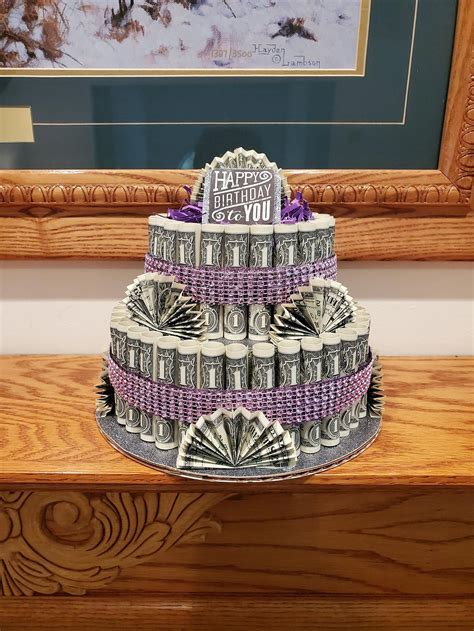 Money Cake 2 Tier, Cash Gift, Birthday Gift, Graduation Gift, New Parent Gift, Money Gift, Any ...