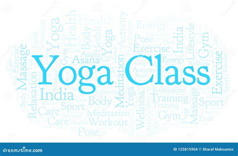 Yoga Class word cloud. stock illustration. Illustration of class ...