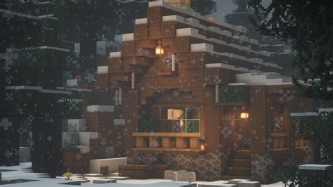 MINECRAFT : HOW TO BUILD A WINTER CABIN Minecraft Map