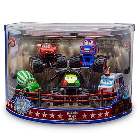 Pixar Disney Cars Diecast Monster Truck Mater 5 Pc. Deluxe Figure Set ...