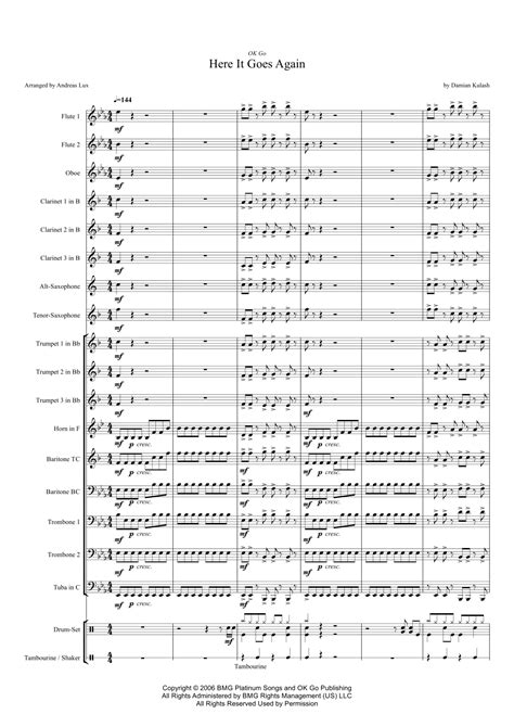 Here It Goes Again (arr. Andreas Lux) Sheet Music | Ok Go | Concert Band