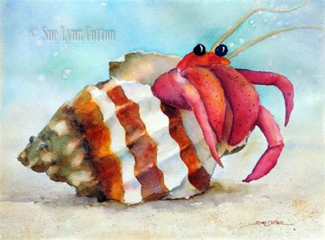 Crab Painting, Oil Painting, Hermit Crab Shells, Crab Art, Ocean Creatures, Water Colors, Crabs ...