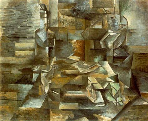 Bottle and Fishes, 1910 - 1912 - Georges Braque - WikiArt.org