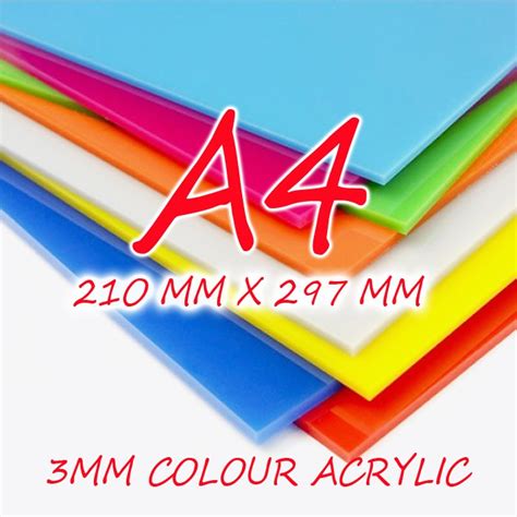 A4 COLOR ACRYLIC SHEET, A4 PERSPEX SHEET, A4 PLASTIK WARNA | Shopee ...