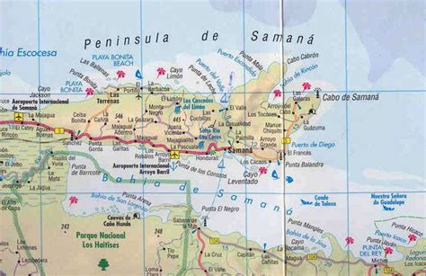 Samana Province Map | Punta cana beach, Samana peninsula, Travel information