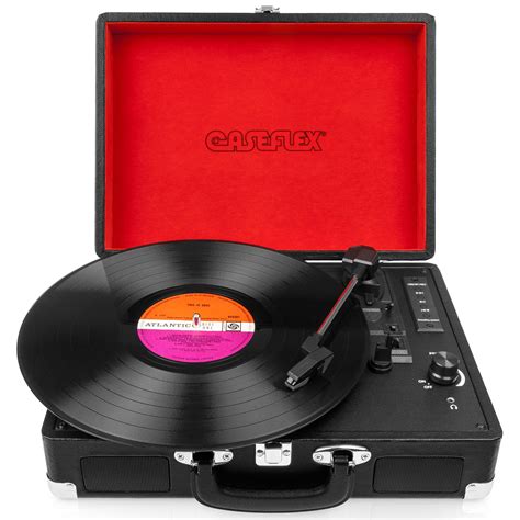 Caseflex Vinyl Record Player Briefcase, Recorder & MP3 Player with ...