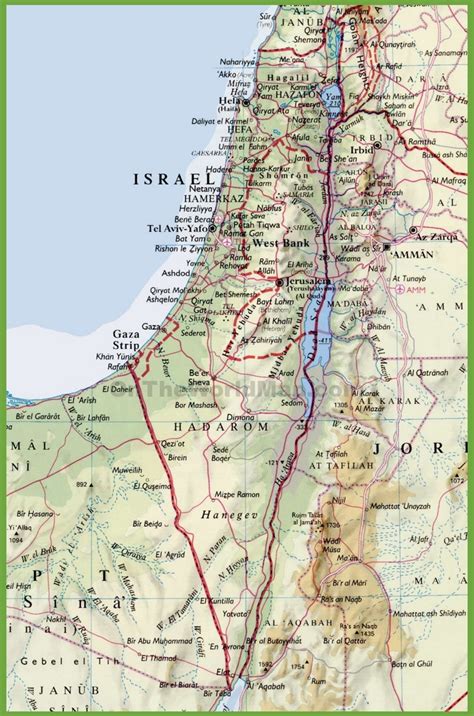 Detailed map of Israel with cities - Ontheworldmap.com