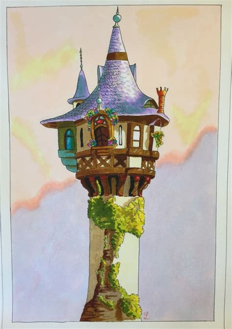 Drawing Rapunzel's Tower by Eminentia | OurArtCorner