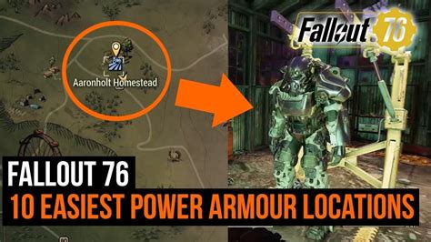 Fallout 76 - 10 easiest power armor locations - YouTube