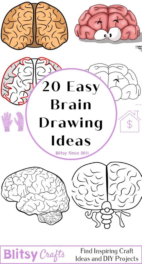 20 Easy Brain Drawing Ideas - How to Draw a Brain - Blitsy