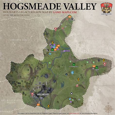 Hogsmeade Valley Map for Hogwarts Legacy