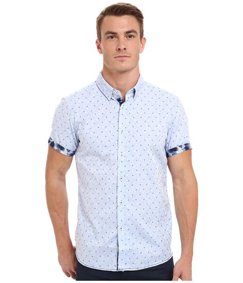 Lyst - 7 Diamonds Glacier Bay Short Sleeve Shirt in Blue for Men