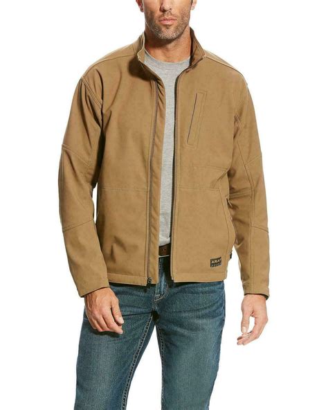 Departments - Ariat Men's Khaki Rebar Stretch Canvas Softshell Jacket