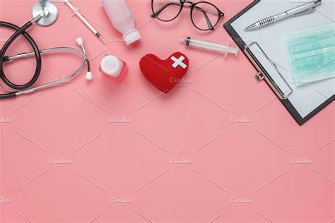 Flat lay Health & Medical. by OSABEE TOP VIEW on @creativemarket Nursing Wallpaper, Medical ...