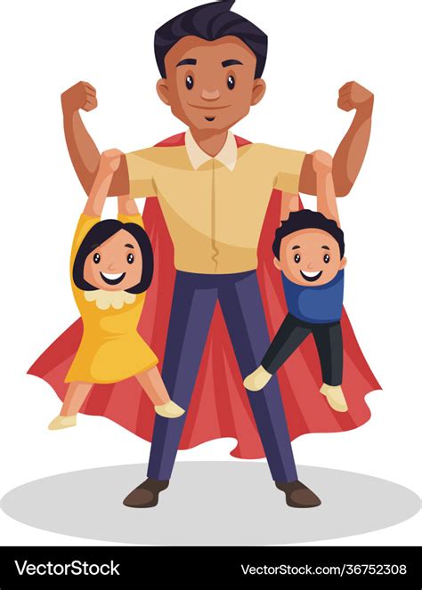 Super dad cartoon Royalty Free Vector Image - VectorStock