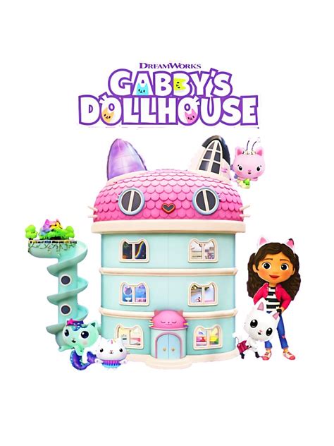 Tara Toys Gabby's Dollhouse: Wood Dollhouse Activity Building Decorating Set, Ages ...