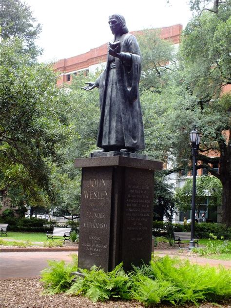 John Wesley statue in Reynolds Square in Savannah, Georgia. | Savannah ...