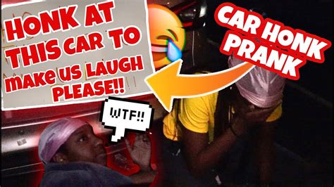 CAR HONK PRANK!! **she was so MAD* - YouTube