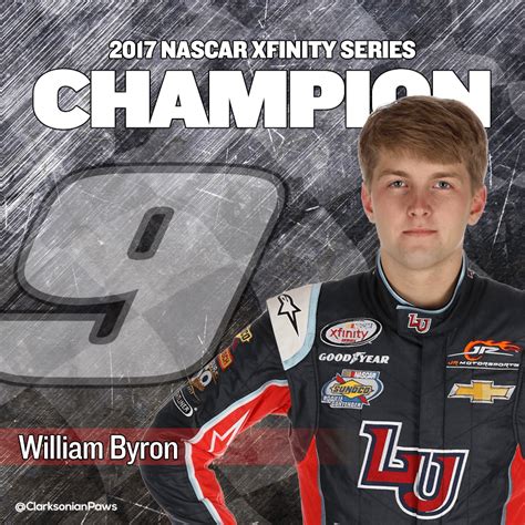 Congratulations, William Byron - 2017 NASCAR XFINITY Series Champion : r/NASCAR