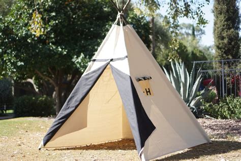 XL Two-tone teepee, 8ft kids Teepee, large tipi, Play tent, wigwam or playhouse with canvas and ...