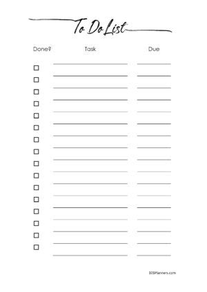 FREE Checklist Template Word