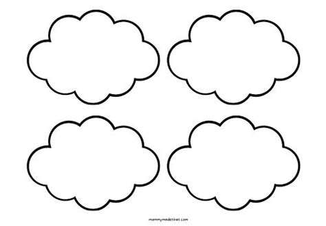 Free Printable Cloud Templates for Fun Spring Crafts